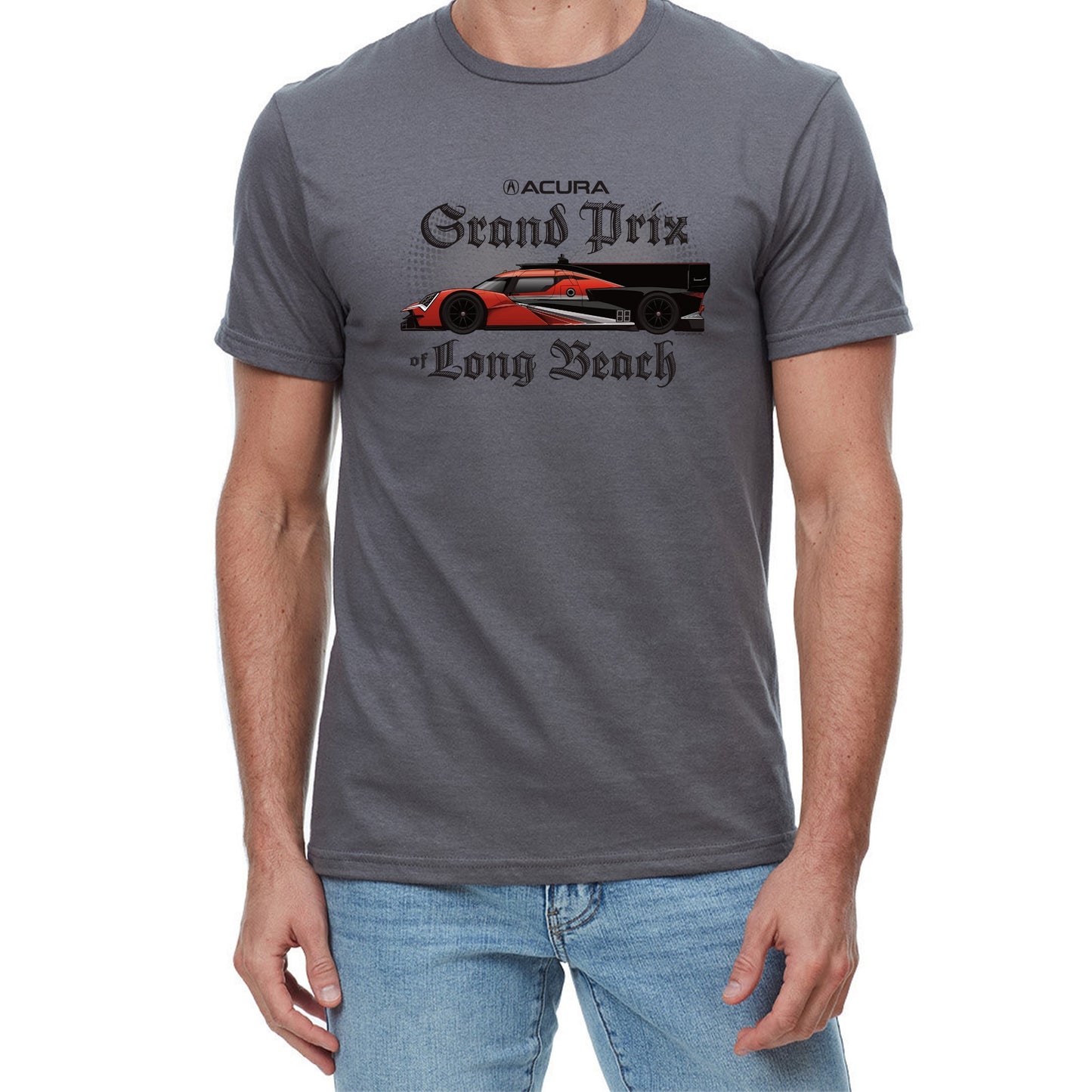 Grand Prix of Long Beach Gothic Tee - Grey