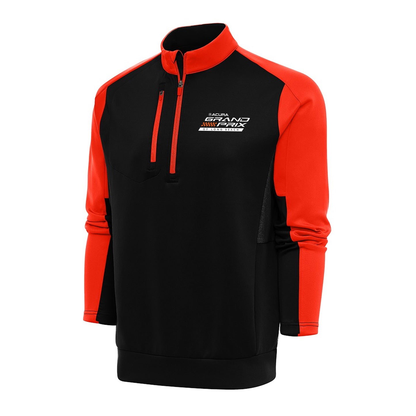 Grand Prix of Long Beach Performance 1/4 Zip Pullover - Black/Orange