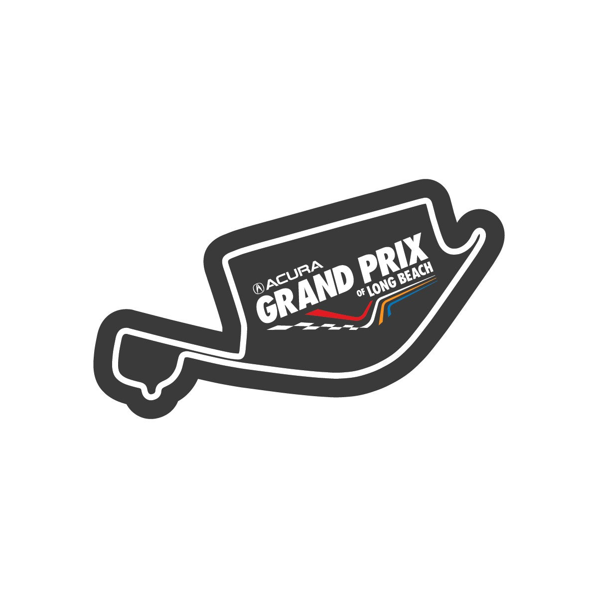 Grand Prix of Long Beach Track Outline Magnet