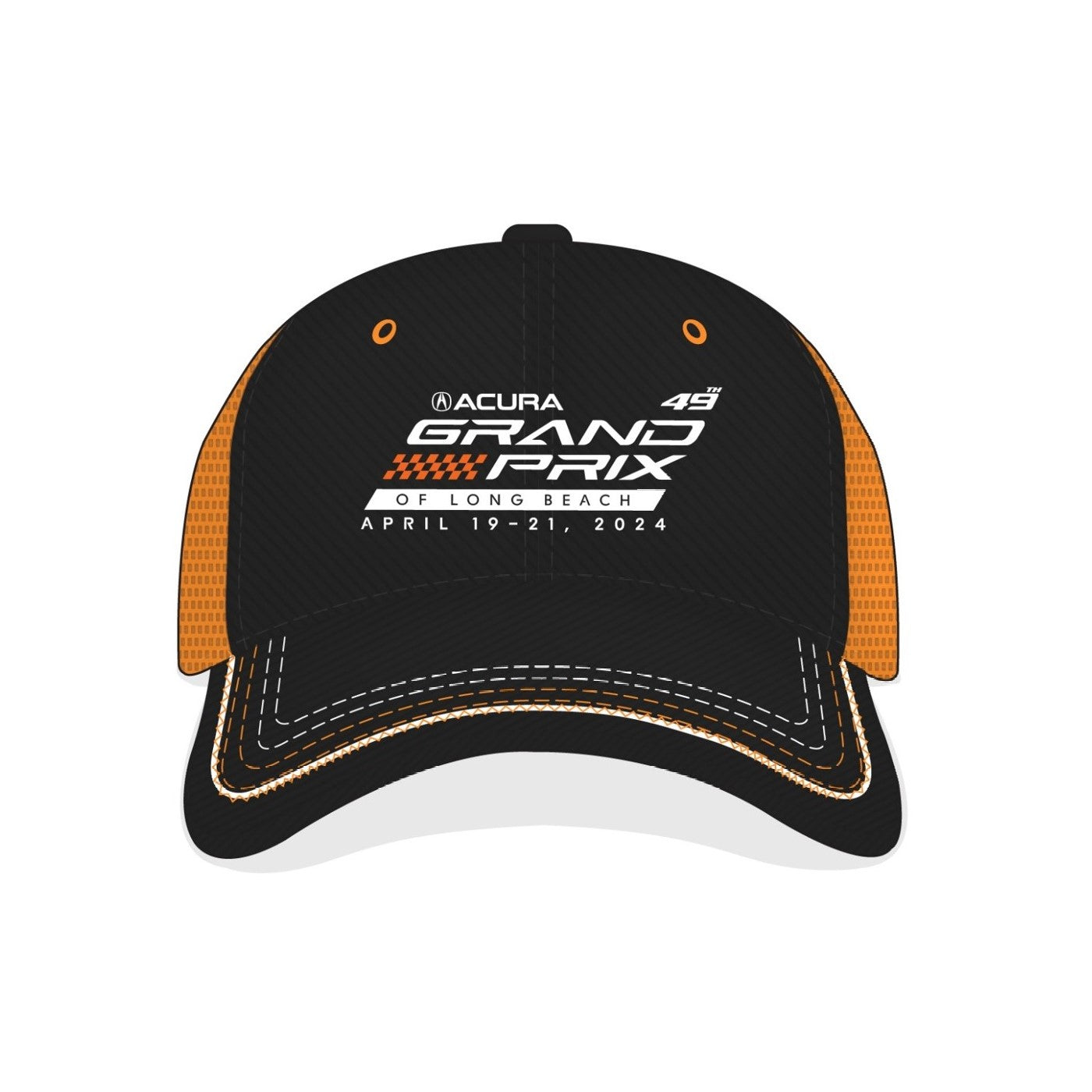 2024 Grand Prix of Long Beach Trucker Hat - Black/Orange