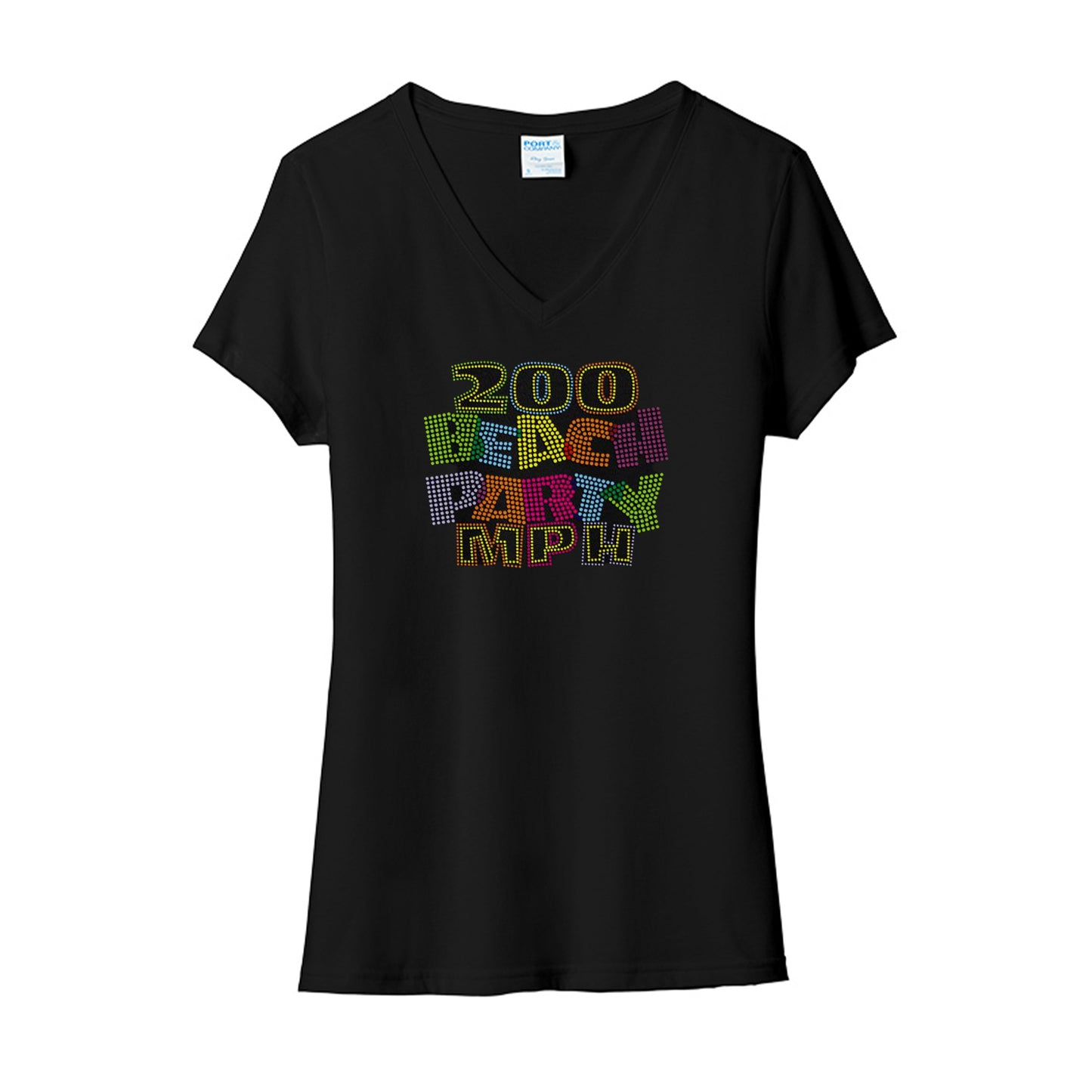 GPLB 200 MPH Beach Party Ladies Bling Tee - Black