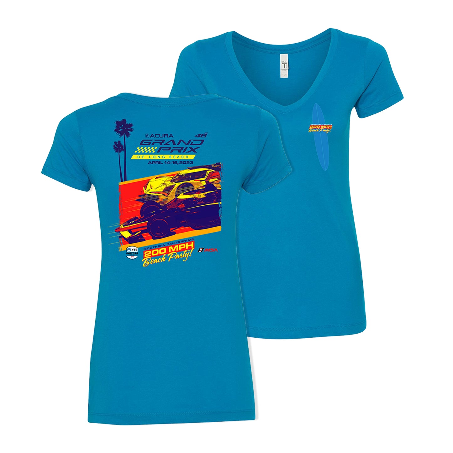 2023 Acura Grand Prix of Long Beach Ladies Poster Tee - Turquoise