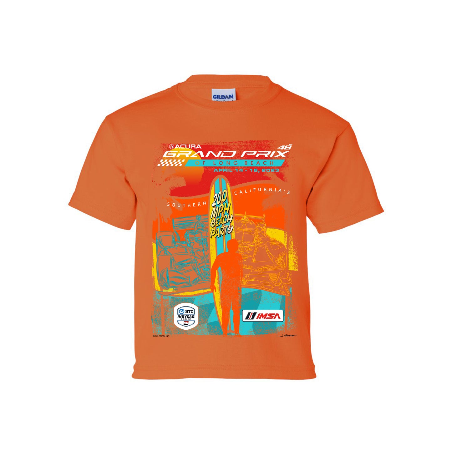 2023 Acura Grand Prix of Long Beach Youth Event Tee - Orange