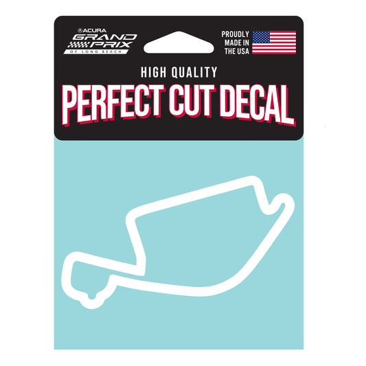 Acura Grand Prix of Long Beach Track Outline Decal - White