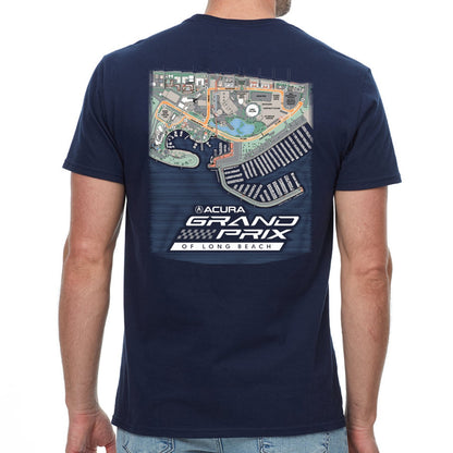 Grand Prix of Long Beach Blueprint Tee - Navy
