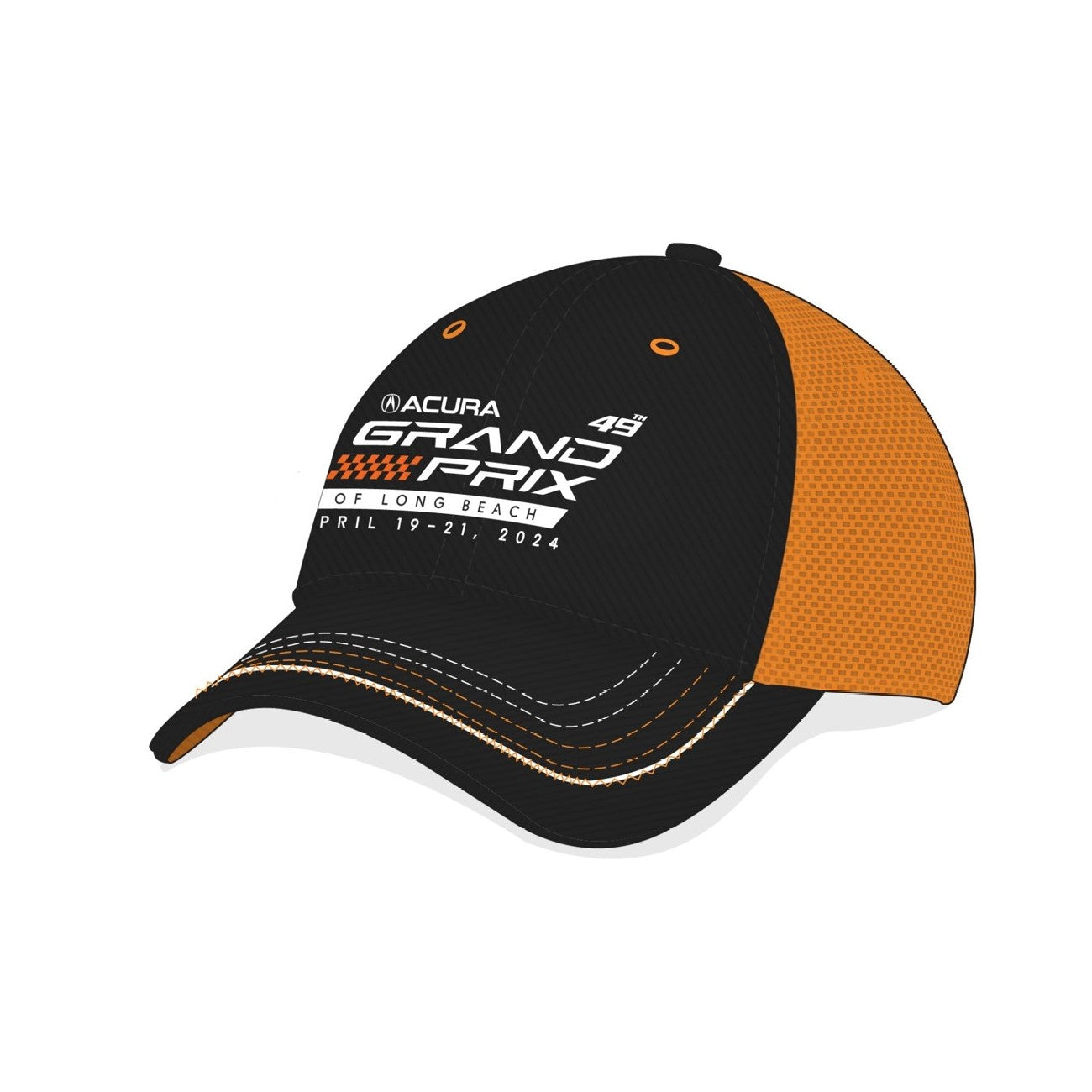 2024 Grand Prix of Long Beach Trucker Hat - Black/Orange