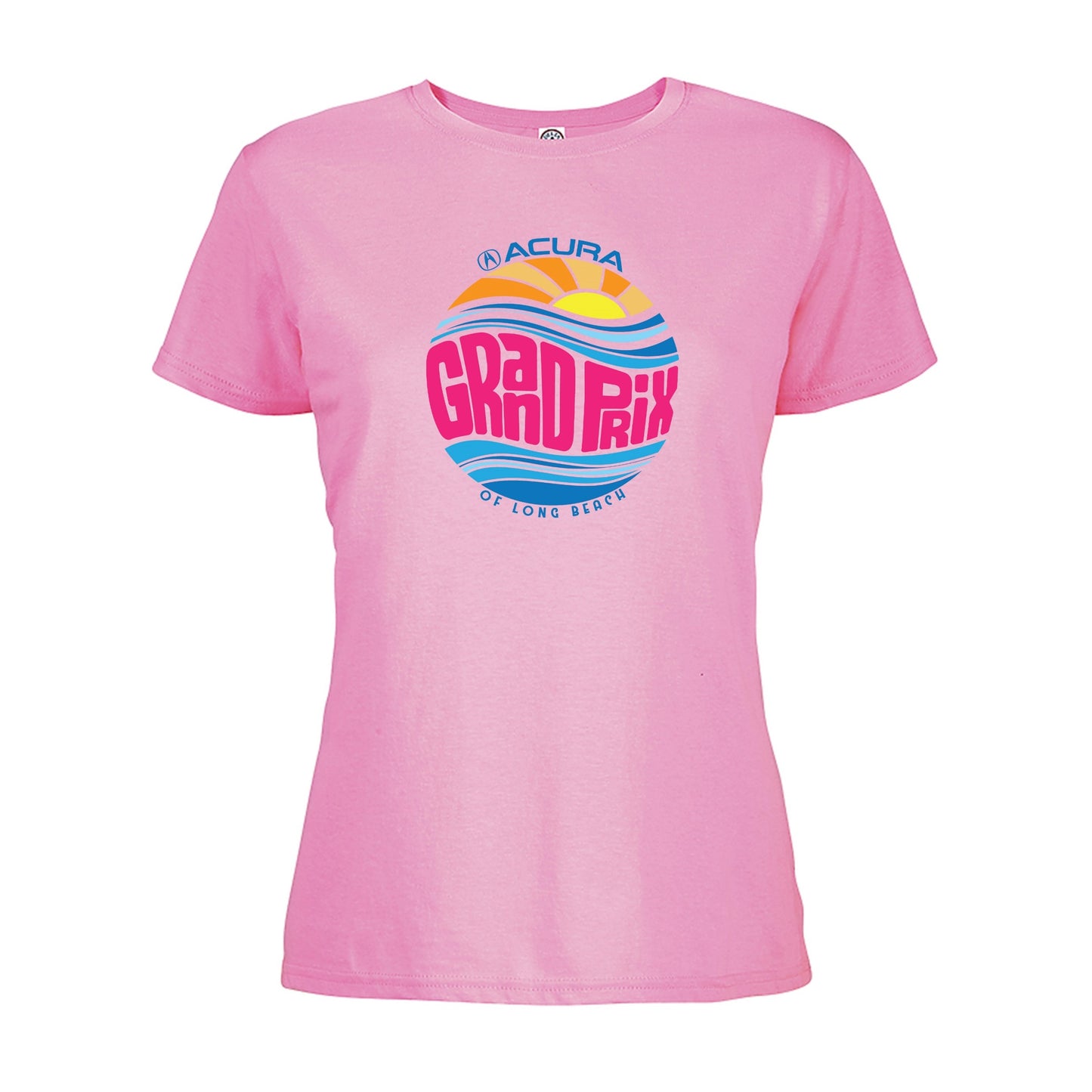 Grand Prix of Long Beach Ladies Ocean Tee - Pink