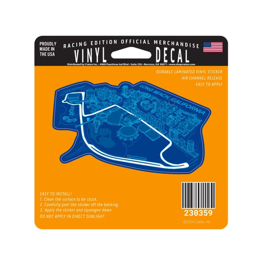 Grand Prix of Long Beach Track Map Decal