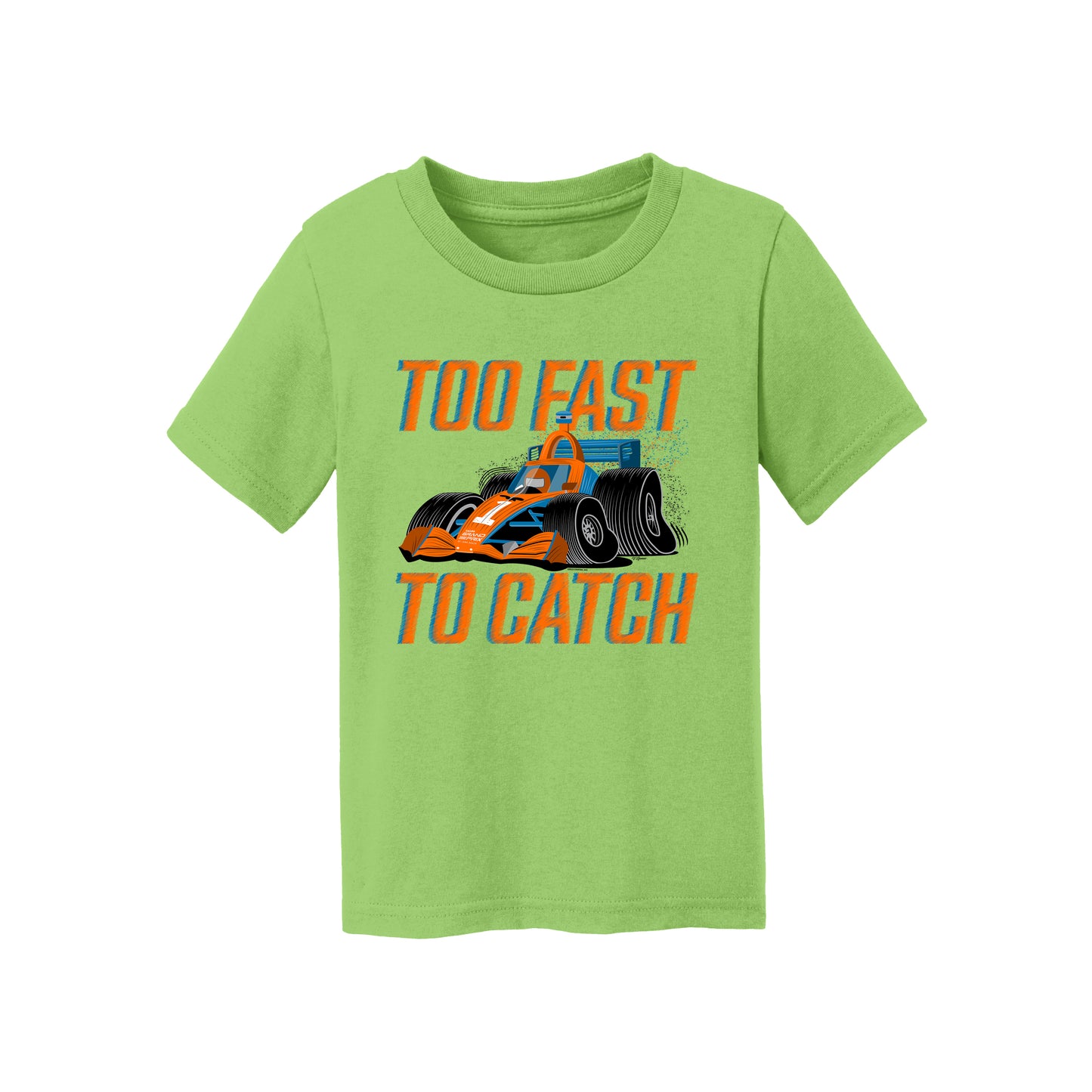 Too Fast To Catch Toddler Tee - Lime